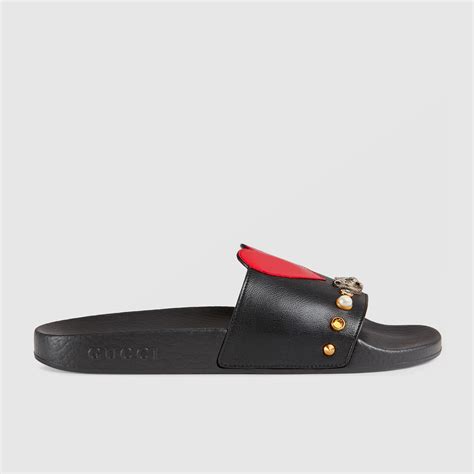 gucci studded slides|Gucci slides outlet.